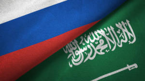 Saudi Arabia and Russian Flags